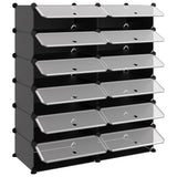 NNEVL Shoe Rack Black 94.5x36.5x106 cm PP