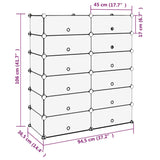 NNEVL Shoe Rack Black 94.5x36.5x106 cm PP