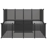 NNEVL Small Animal Cage Black 143x107x93 cm PP and Steel