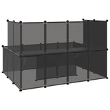 NNEVL Small Animal Cage Black 143x107x93 cm PP and Steel