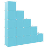 NNEVL Cube Storage Cabinet for Kids with 15 Cubes Blue PP