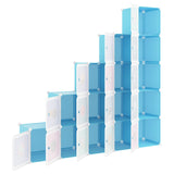 NNEVL Cube Storage Cabinet for Kids with 15 Cubes Blue PP