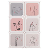 NNEVL Cube Storage Cabinet for Kids with 6 Cubes Pink PP