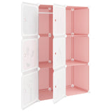 NNEVL Cube Storage Cabinet for Kids with 6 Cubes Pink PP