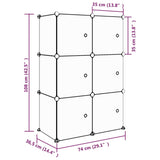 NNEVL Cube Storage Cabinet for Kids with 6 Cubes Pink PP