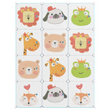 NNEVL Cube Storage Cabinet for Kids with 12 Cubes Green PP