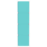 NNEVL Cube Storage Cabinet for Kids with 12 Cubes Green PP