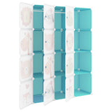 NNEVL Cube Storage Cabinet for Kids with 12 Cubes Green PP