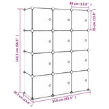 NNEVL Cube Storage Cabinet for Kids with 12 Cubes Green PP