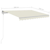 NNEVL Automatic Retractable Awning 300x250 cm Cream