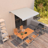 NNEVL Automatic Retractable Awning 300x250 cm Cream