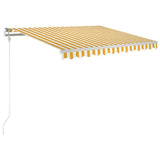 NNEVL Automatic Retractable Awning 300x250 cm Yellow and White