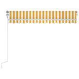 NNEVL Automatic Retractable Awning 300x250 cm Yellow and White