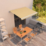 NNEVL Automatic Retractable Awning 300x250 cm Yellow and White