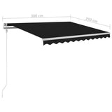 NNEVL Automatic Retractable Awning 300x250 cm Anthracite