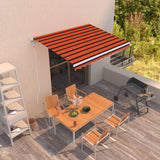 NNEVL Automatic Retractable Awning 300x250 cm Orange and Brown