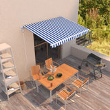 NNEVL Automatic Retractable Awning 350x250 cm Blue and White