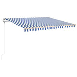 NNEVL Automatic Retractable Awning 400x300 cm Blue and White
