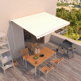 NNEVL Automatic Retractable Awning 400x300 cm Cream