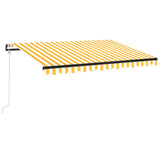 NNEVL Automatic Retractable Awning 300x250 cm Yellow and White