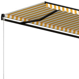 NNEVL Automatic Retractable Awning 300x250 cm Yellow and White