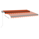 NNEVL Automatic Retractable Awning 300x250 cm Orange and Brown