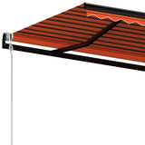 NNEVL Automatic Retractable Awning 300x250 cm Orange and Brown