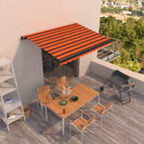 NNEVL Automatic Retractable Awning 300x250 cm Orange and Brown