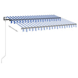 NNEVL Automatic Retractable Awning 350x250 cm Blue and White
