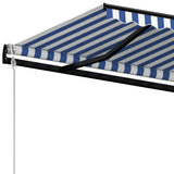 NNEVL Automatic Retractable Awning 350x250 cm Blue and White