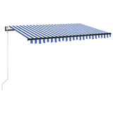 NNEVL Automatic Retractable Awning 400x300 cm Blue and White