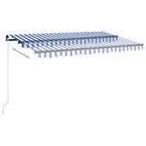 NNEVL Automatic Retractable Awning 400x300 cm Blue and White