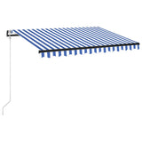 NNEVL Automatic Awning with LED&Wind Sensor 300x250 cm Blue and White