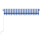 NNEVL Automatic Awning with LED&Wind Sensor 300x250 cm Blue and White