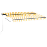 NNEVL Automatic Awning with LED&Wind Sensor 300x250 cm Yellow/White