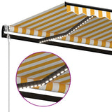 NNEVL Automatic Awning with LED&Wind Sensor 300x250 cm Yellow/White