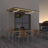 NNEVL Automatic Awning with LED&Wind Sensor 300x250 cm Yellow/White