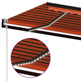 NNEVL Automatic Awning with LED&Wind Sensor 300x250 cm Orange/Brown