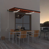 NNEVL Automatic Awning with LED&Wind Sensor 300x250 cm Orange/Brown