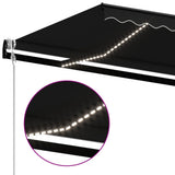 NNEVL Automatic Awning with LED&Wind Sensor 350x250 cm Anthracite