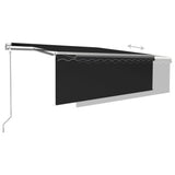 NNEVL Automatic Retractable Awning with Blind 4x3m Anthracite