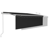 NNEVL Automatic Retractable Awning with Blind 4.5x3m Anthracite