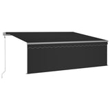NNEVL Automatic Retractable Awning with Blind 4.5x3m Anthracite