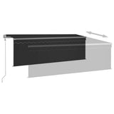 NNEVL Automatic Retractable Awning with Blind 4.5x3m Anthracite