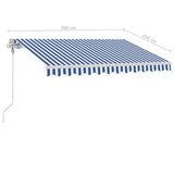 NNEVL Freestanding Automatic Awning 300x250cm Blue/White