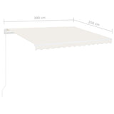 NNEVL Freestanding Automatic Awning 300x250 cm Cream