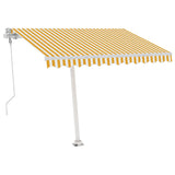 NNEVL Freestanding Automatic Awning 300x250cm Yellow/White