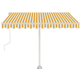 NNEVL Freestanding Automatic Awning 300x250cm Yellow/White