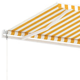 NNEVL Freestanding Automatic Awning 300x250cm Yellow/White