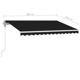 NNEVL Freestanding Automatic Awning 300x250 cm Anthracite